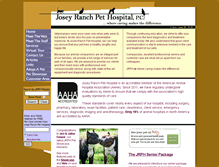 Tablet Screenshot of joseyranchpethospital.com